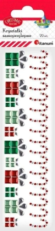 Kryształki samoprzylepne Prezenty i laski 29szt - Titanum