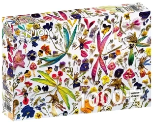 Puzzle 1000 Kwiaty i ważki - Enjoy