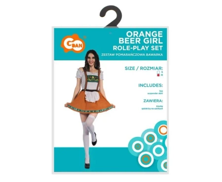Strój dla dorosłych Bawarka pomarańczowa rozm. M - Godan