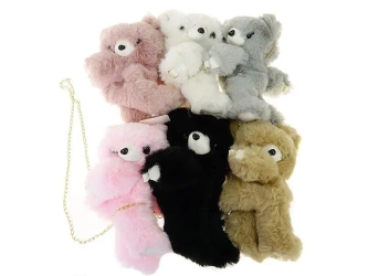 Torebka pluszowa miś z łańcuszkiem MIX - ADAR