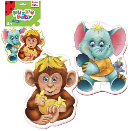 Piankowe puzzle małpka i słoń - Roter Kafer
