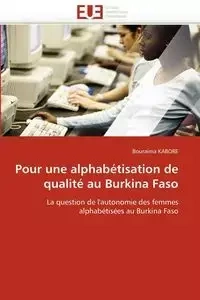 Pour une alphabétisation de qualité au burkina faso - KABORE-B