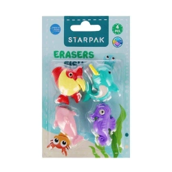 Gumka do mazania 3D puzzle 4 sztuki Fish - STARPAK