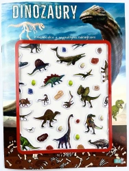 Książeczka z wypukłymi naklejkami. Dinozaury - praca zbiorowa