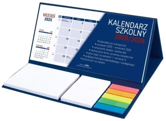 Kalendarz 2025/26 szkolny z notesem granat - Wydawnictwo Wokół nas