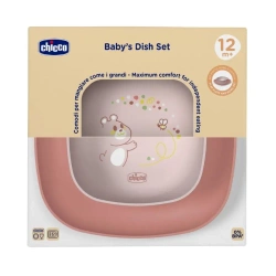 Zestaw 2 talerzy brzoskwiniowy 12m+ - Chicco