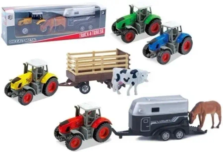 Traktor metal z napędem MIX - Merkpol