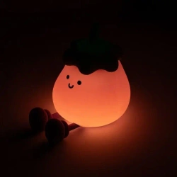 Lampka nocna LED ze stojakiem na telefon bakłażan - Puckator