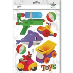 Naklejki wypukłe miękkie toys mix 8szt - Titanum