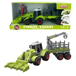 Traktor z łyżką i przyczepą do skręcania - Askato