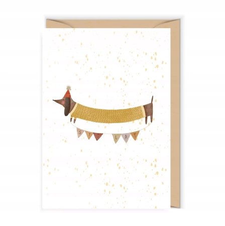 Kartka urodzinowa z jamnikiem