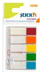 Zakładki indeksujące samoprzylepne mix 5 kol. neon - Stickn