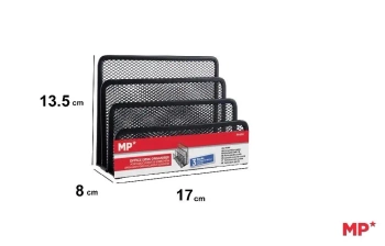 Organizer na biurko siatkowy metalowy czarny - MP Main Paper