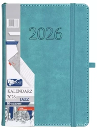 Kalendarz 2026 B6 dzienny Jazz turkusowy - praca zbiorowa