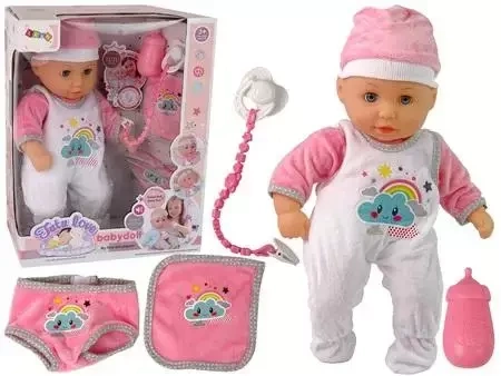Lalka Bobas + dźwięk + akcesoria - Leantoys