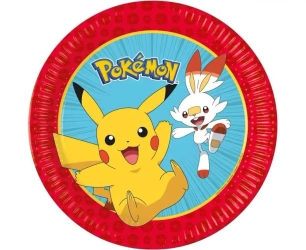 Talerzyki papierowe Pokemon 23cm 8szt - Godan