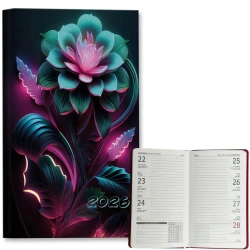 Kalendarz 2026 A6 tygodniowy Neonowe Kwiaty - EV-Corp