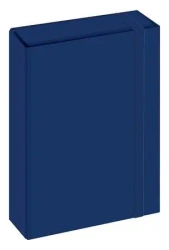 Teczka z gumką A4 TO Box ciemnoniebieska - INTERDRUK