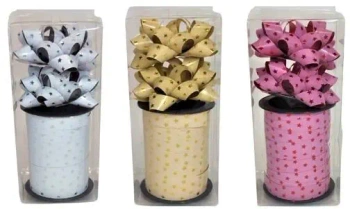 Rozetki 2szt + wstążki 5m MIX