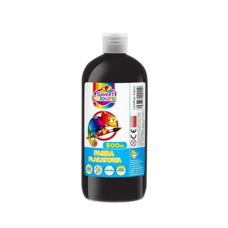 Farba plakatowa czarna 500ml - Sweet colours