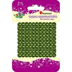 Cekiny na taśmie 6mm 2m zielone - Titanum