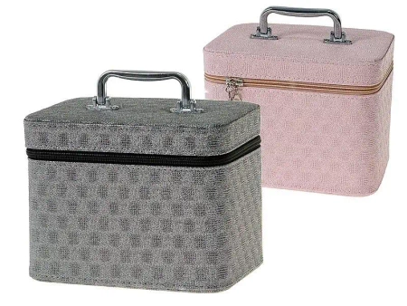 Kuferek L z lusterkiem na zamek 23x17x15cm MIX - ADAR