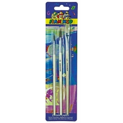 Pędzle drewniane 3szt - Titanum