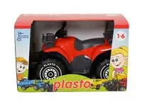 Quad z pługiem w pudełku 30 cm, czerwony PLASTO - Tactic