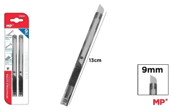 Nóż do papieru wysuwany czarny 9mm 2szt - MP Main Paper