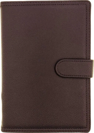 Kalendarz 2026 A5 dzienny z zapięciem ekoskóra brązowy - Panta Plast kalendarze