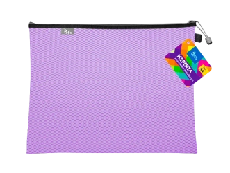 Koperta A4 z suwakiem metalalowym fioletowa - Tetis