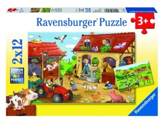 Puzzle 2x12 Życie na wsi - Ravensburger