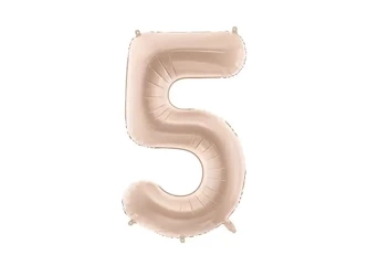 Balon foliowy 5 72cm c. beż - PartyDeco