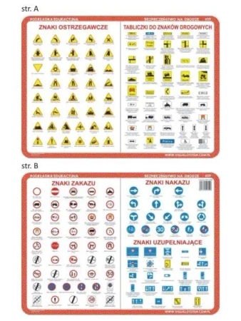 Podkładka edu. 059 - Znaki ostrzegawcze, zakazu... - Visual System