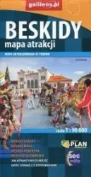 Mapa atrakcji tur. - Beskidy 1:90 000 - praca zbiorowa