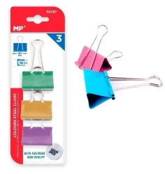 Klipsy biurowe kolorowe 3szt - MP Main Paper
