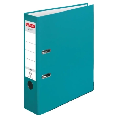 Segregator A4 8cm PP turkusowy karaibski Q file - HERLITZ