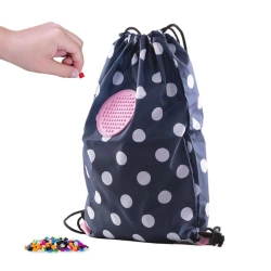 Worek szkolny na plecy Kropki z różowym panelem - Pixie Crew