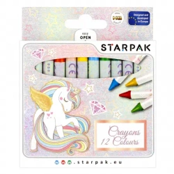 Kredki woskowe 12 kolorów Unicorn - STARPAK