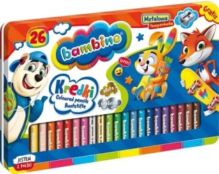 Kredki w oprawie drewnianej 26 kolorów BAMBINO - ST-MAJEWSKI