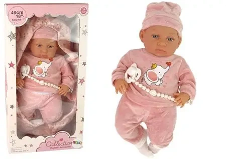 Lalka różowa 46cm - Leantoys