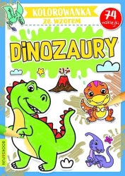 Kolorowanka ze wzorem. Dinozaury - praca zbiorowa