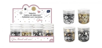 Cekiny do dekoracji 30g Glam (12szt) - INTERDRUK