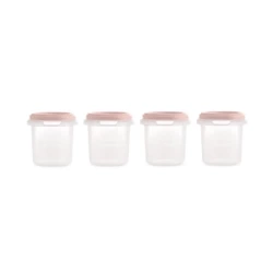Pojemniki na żywność hermetycznie zamykane Dolce 4x200 ml - cukierkowe