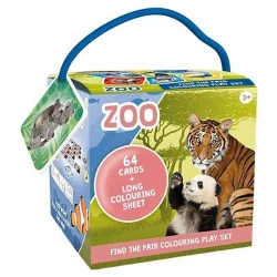 Gra Memory + kolorowanka. ZOO. 64 karty - Jiri Models