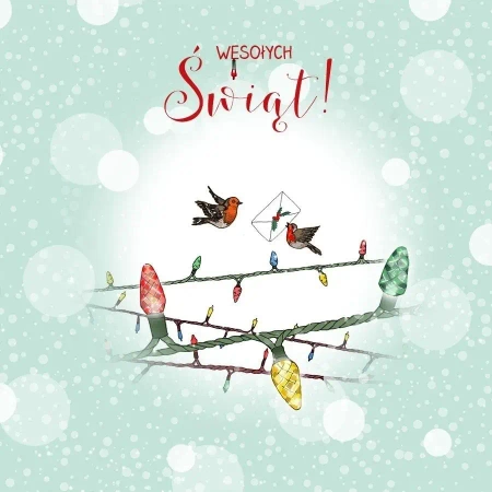 Karnet Swarovski kwadrat CL3509_PO Święta Lampki - Clear Creations