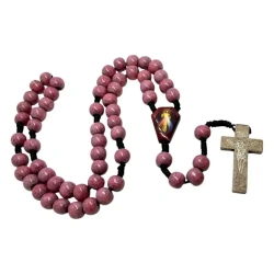 Różaniec drewniany róż - Art Sacrum