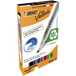 Marker suchościeralny Velleda ECOlutions 1751 suchościeralny BIC mix AST Pudełko 4szt - BIC