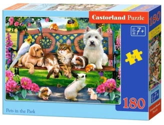 Puzzle 180 Pets in the Park CASTOR - Castorland