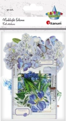 Naklejki foliowe Kwiaty niebieskie 30szt - Titanum